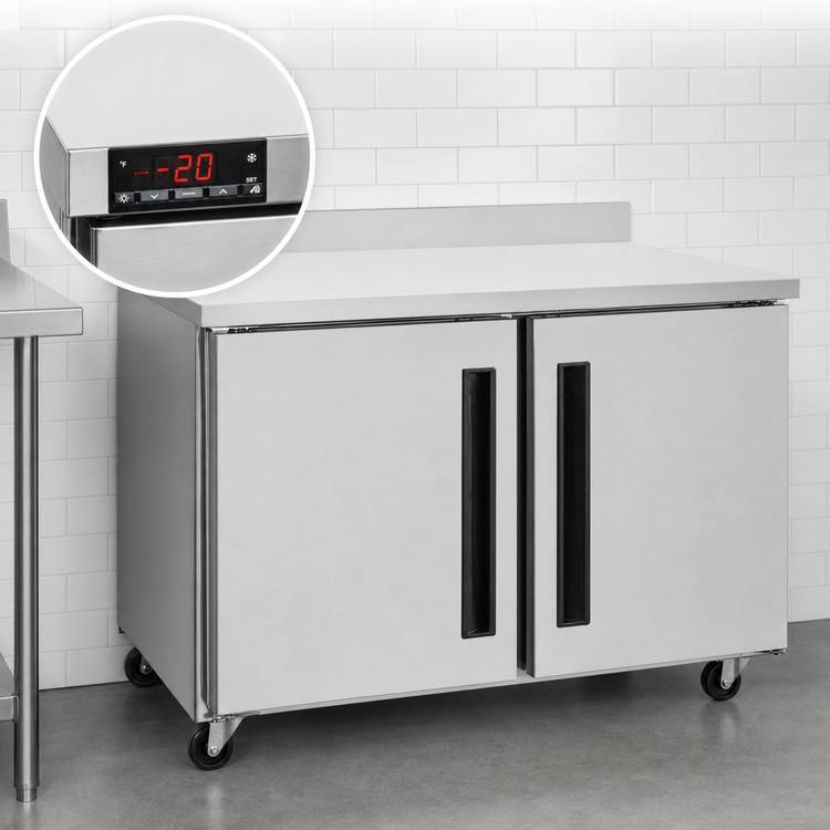 Product image #4 for Centerline by Traulsen 36-Inch Compact Two-Section Worktop Undercounter Freezer with Solid Doors