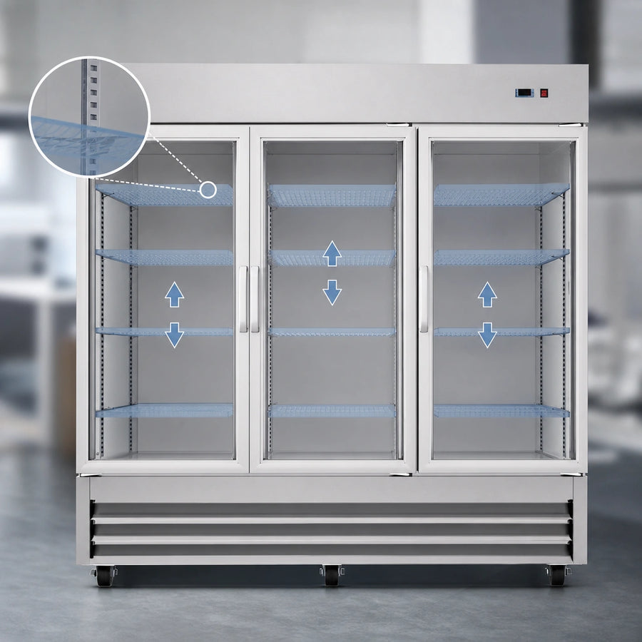 Nine Adjustable Shelves