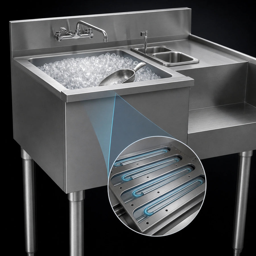 Center Ice Bin With Cold Plate