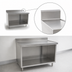 Thumbnail image #4 for Spec-Master Marine Series 120-Inch Stainless Steel Work Table with Open Front Cabinet Base and 4-1/2-Inch Backsplash