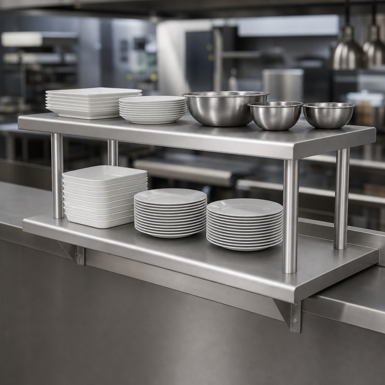 Product image #4 for Heavy Duty Double Pass-Thru Shelf With Over Shelf
