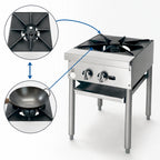 Thumbnail image #4 for Jade Range (Middleby) Supreme JSP-18 18-Inch Single-Section Stock Pot Range with Two-Ring Burner, Stainless Steel, 45,000 BTU