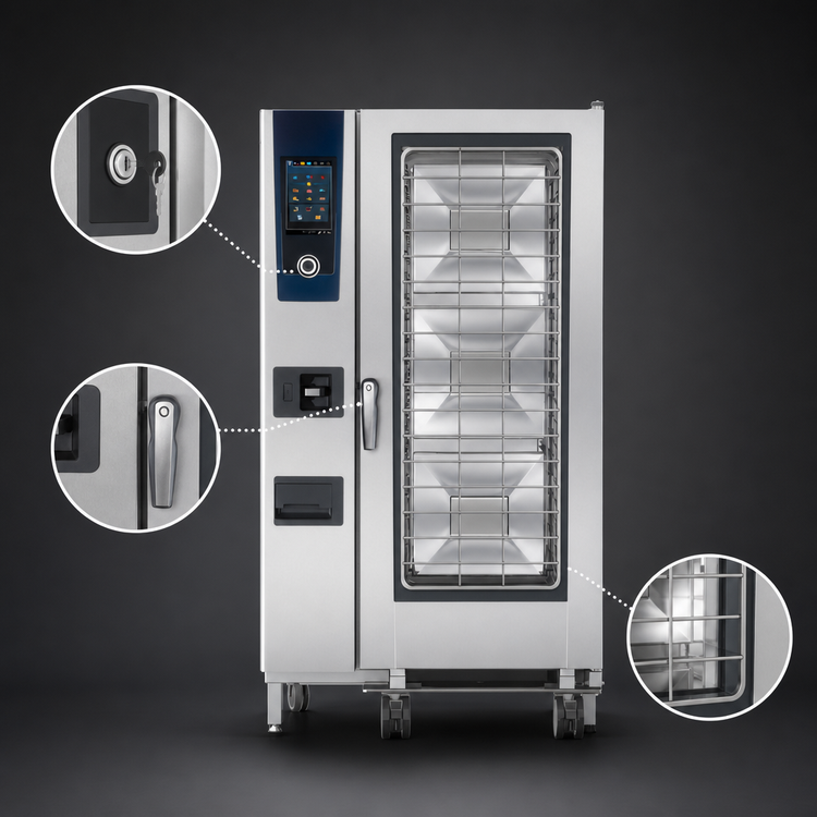 Product image #4 for RATIONAL iCombi Pro 20-Full Size Natural Gas SecurityLine Combi Oven, 208/240V, 1-Phase