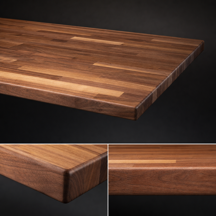 Product image #4 for Boos Block American Black Walnut Blended Edge Grain Kitchen Countertop, 72 x 32 x 1-1/2 Inches, Oil Finish