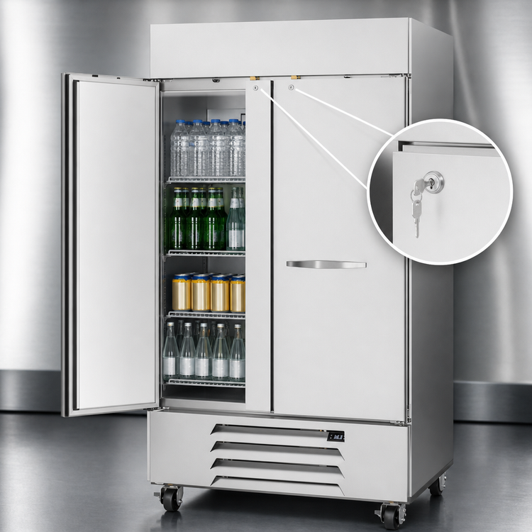Product image #5 for Beverage-Air Horizon Series Two-Section Solid Door Reach-In Refrigerator, 35 Cu. Ft., Bottom Mount