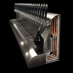 Thumbnail image #4 for Perlick Corporation 4076DN32 96-Inch Wall-Mount Modular Glycol-Cooled Draft Beer Dispensing Tower, 32 Faucets, Stainless Steel