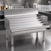 Thumbnail image #4 for Glastender Free-Standing Stainless Steel Underbar Liquor Steps, 42-Inch Wide, 5-Step
