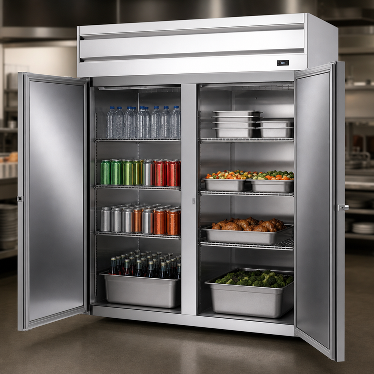 Product image #4 for Beverage-Air P Series Roll-In Two-Section Warming Cabinet, 44.2 Cu. Ft., Full-Height Doors