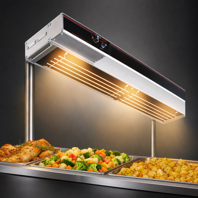 Product image #4 for Hatco Glo-Ray High Watt Lighted Dual Infra-Black Strip Heater, 30 Inch, 6-Inch Spacer