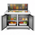 Thumbnail image #4 for Turbo Air Super Deluxe 48-Inch 2-Section Sandwich/Salad Mega Top Refrigerated Prep Table with 18-Pan Opening