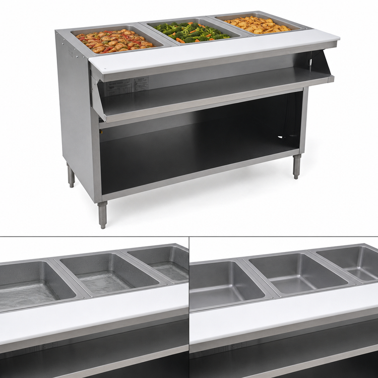 Product image #4 for Spec-Master SHT5CB-240-3 Sealed Well Electric Hot Food Table, 5-Pan, 79 Inches