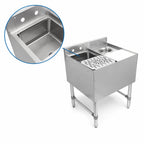 Thumbnail image #4 for John Boos UBMS-2124 Freestanding Underbar Mixology Station with Sink, Rinser Faucet, Dipper Well & Cutting Board, 24 x 21 Inch