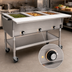 Thumbnail image #4 for Portable Electric Hot Food Table with 4 Dry Wells, Open Shelf Base, 66 Inch, 240V, 3-Phase