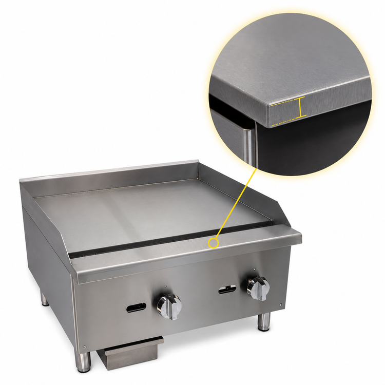 Product image #4 for Comstock-Castle CCEGT16 16-Inch Countertop Gas Griddle with Smooth Polished Steel Plate
