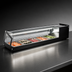 Thumbnail image #4 for 45 Inch Countertop Refrigerated Sushi Display Case with Flat Glass, 1.55 Cu. Ft., 4-Pan