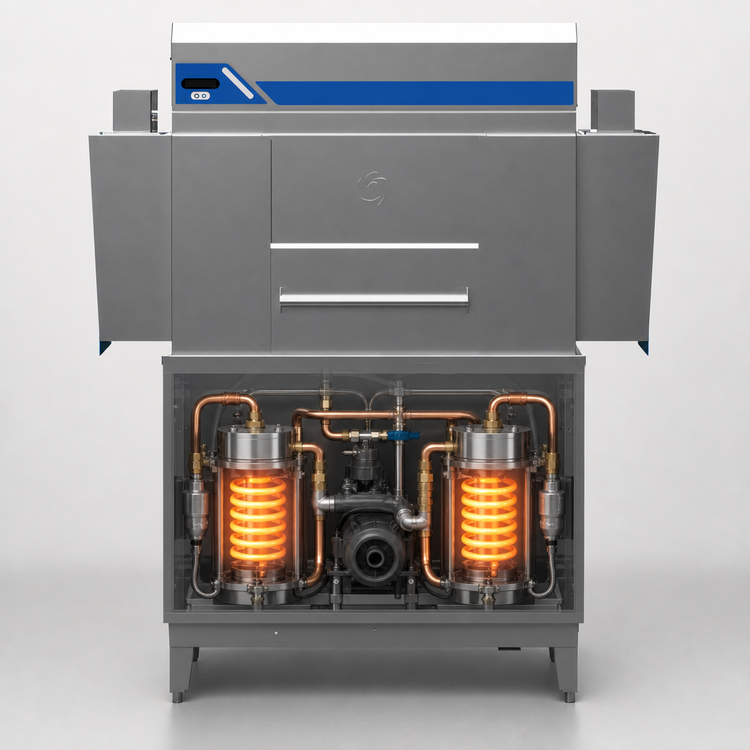 Product image #4 for Insinger Admiral 44 Single Tank High-Temp Rack Conveyor Dishwasher