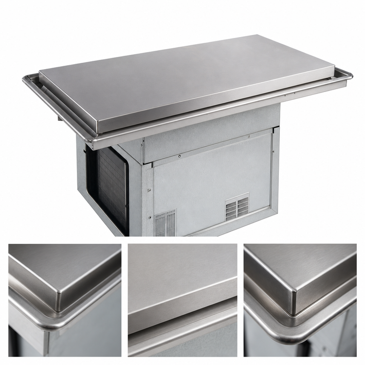 Product image #4 for Atlas Metal WFX-2 Drop-In Refrigerated Frost Top, Remote Refrigeration, 29-3/4 x 24 Inch