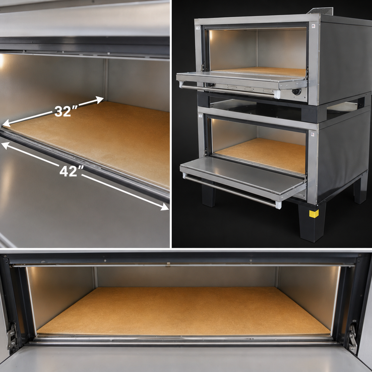 Product image #4 for Peerless CW52B Double-Stack Gas Deck Bake Oven, 2 Decks, 42 x 32-Inch Deck Interior