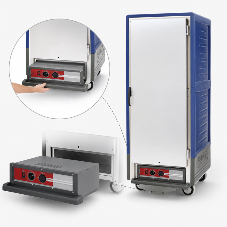 Product image #4 for Metro C5 3 Series Full-Height Low-Watt Heated Holding & Proofing Cabinet, Blue Insulation Armour, Solid Door, Universal Wire Slides