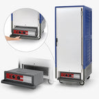 Thumbnail image #4 for Metro C5 Insulation Armour C539-CLFS-U-BU Full-Height Mobile Heated Holding & Proofing Cabinet, Blue Insulated Exterior, Solid Door, 120V