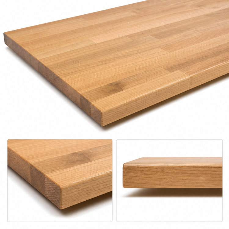 Product image #4 for Appalachian Red Oak Blended Edge Grain Island Countertop, 72 x 48 x 1-3/4 Inch, Varnique Finish