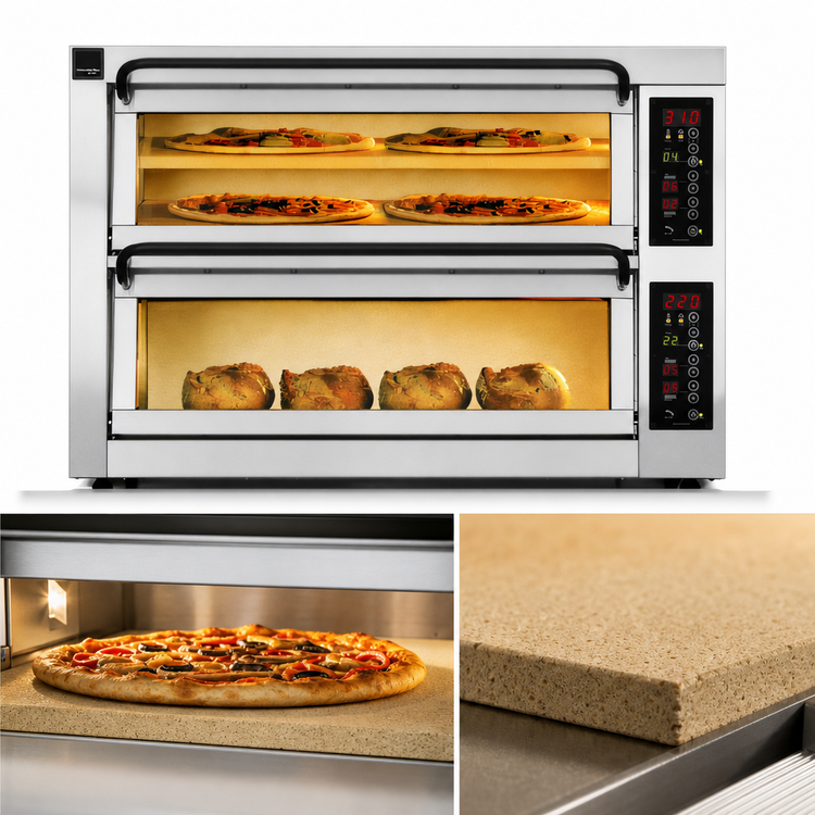 Product image #4 for PizzaMaster 450 Series Countertop Stone Hearth Electric Pizza Oven, 2 Chambers, Digital Controls, 18 kW