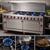 Thumbnail image #4 for American Range AR-24G-8B 72-Inch Gas Restaurant Range with 24-Inch Left Griddle, 8 Open Burners, and 2 Standard Ovens