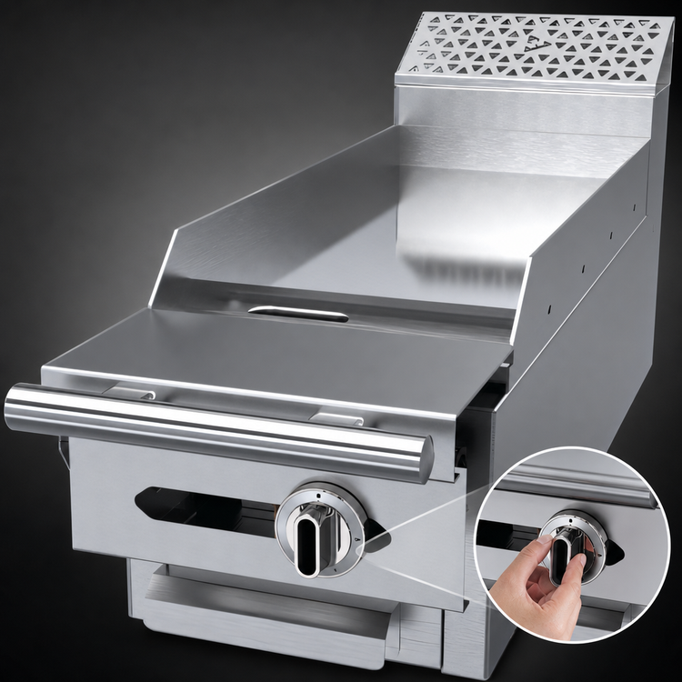 Product image #4 for Garland Cuisine Series 12-Inch Modular Gas Add-A-Unit Griddle, Manual Hi-Lo Control, 1-Inch Steel Plate