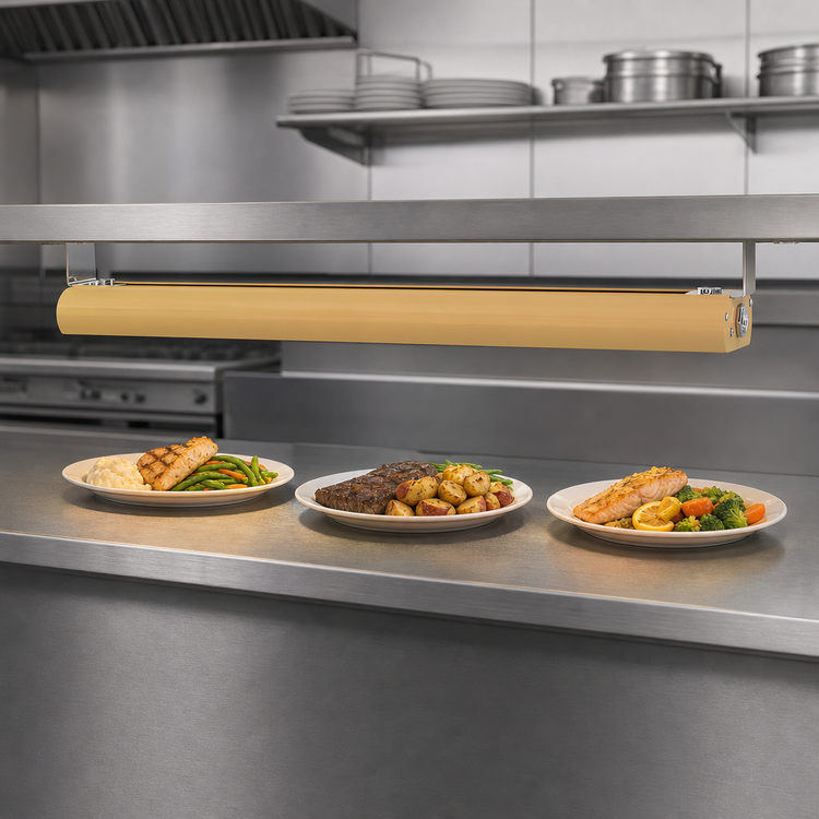 Product image #4 for Vollrath 54-Inch Low Profile Unlighted Strip Heat Lamp with Brass Powder Coat Finish