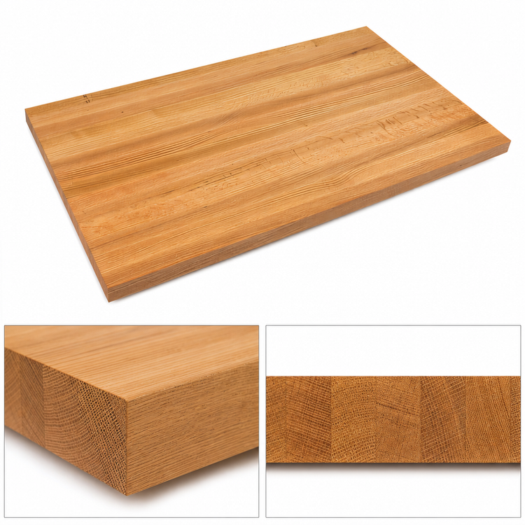 Product image #4 for John Boos Appalachian OKT Series Edge Grain Oak Island Countertop, 144 x 27 x 1-1/2 Inch, Varnique Finish