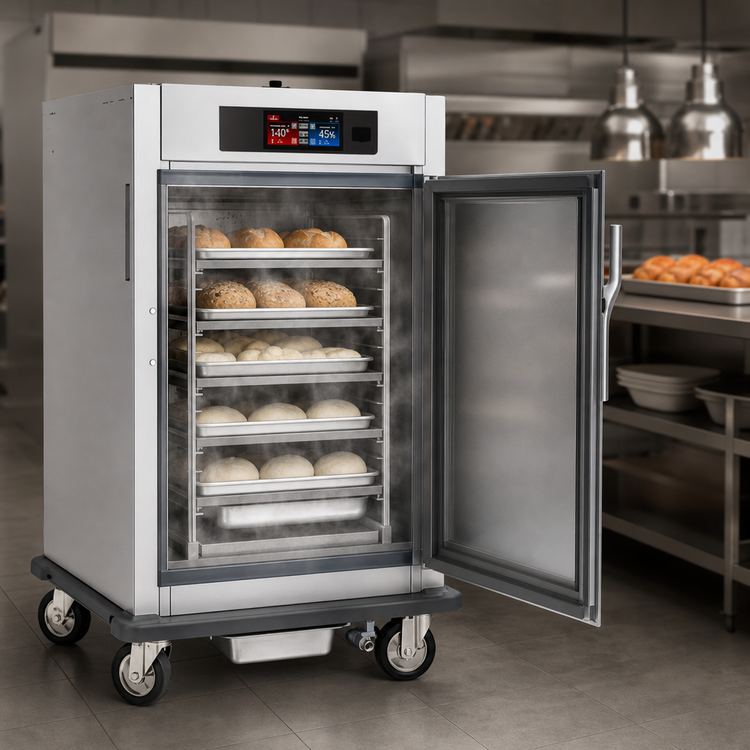 Product image #4 for Metro C5 9 Series 1/2 Height Controlled Humidity Heated Holding and Proofing Cabinet, Mobile, 17 Pan, Stainless Steel, 120V