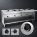 Thumbnail image #4 for Spec-Master HT5OB-208-3 79-Inch Electric 5-Well Open Base Hot Food Table