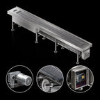 Thumbnail image #4 for Dinex DXIESSB12 12-Foot Variable-Speed Lexan Slat Belt Tray Make-Up Conveyor
