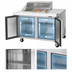 Thumbnail image #4 for Turbo Air Super Deluxe 48-Inch Two-Section Sandwich/Salad Mega Top Prep Table with Clear Top, 12-Pan Opening