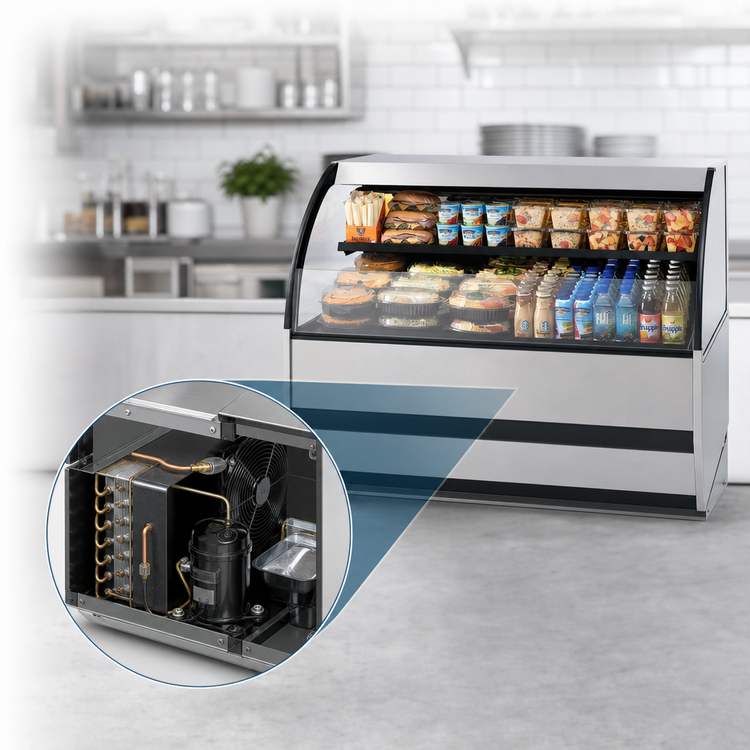 Product image #4 for Federal Industries UCR7233C 72-Inch Undercounter Curved-End Refrigerated Self-Serve Display Case