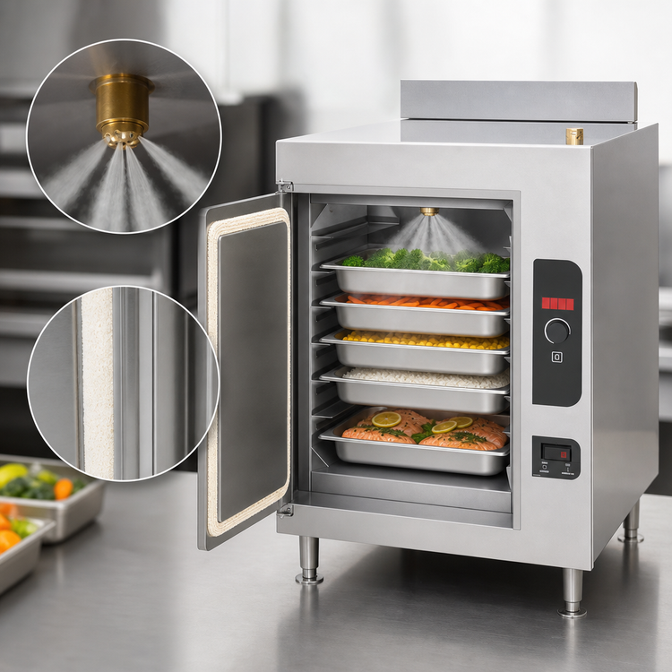 Product image #4 for Steamcraft Ultra 5 Gas Countertop Pressureless Convection Steamer, 1 Compartment, 5-Pan Capacity