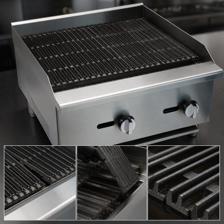 Product image #4 for Comstock-Castle CCERB24 24-Inch Radiant Gas Char-Broiler, Countertop, 60,000 BTU