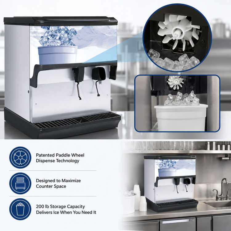 Product image #4 for Scotsman Countertop Ice & Water Dispenser with Water Fill Lever and 200 lb Storage Capacity