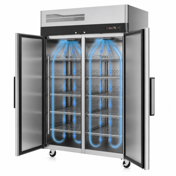 Product image #4 for Turbo Air M3 Series Two-Section Reach-In Heated Holding Cabinet, 42.9 Cu. Ft., Stainless Steel, 115V