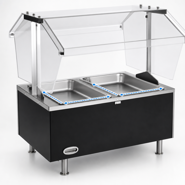 Product image #4 for Eagle Service Mate Deluxe Countertop Buffet Hot Food Table, 2 Wells, 240V