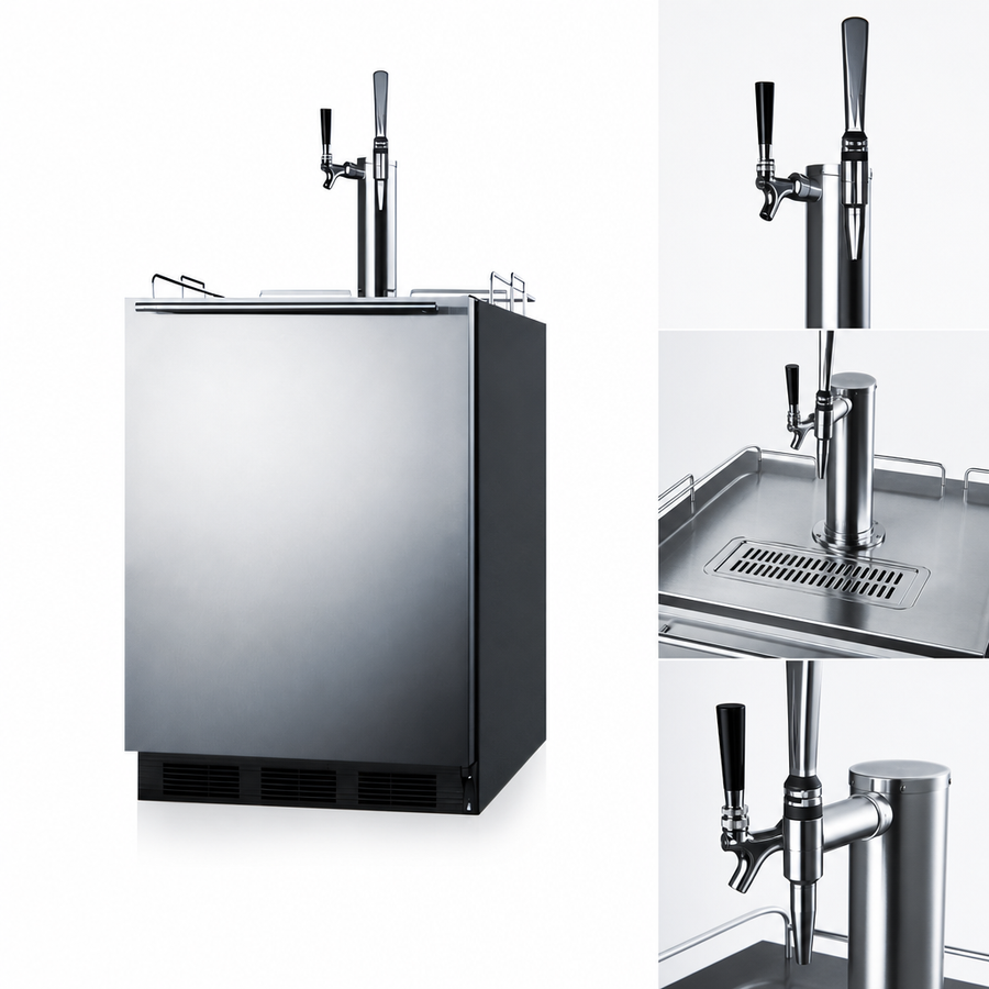 Dual-Tap Stainless Steel Draft Tower