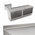 Thumbnail image #4 for John Boos Open Front Stainless Steel Modular Base Work Table, 96 Inches W x 30 Inches D, 1-1/2-Inch Rear Riser