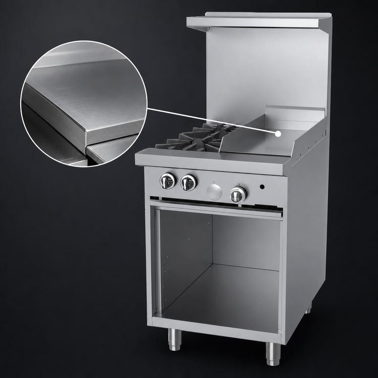 Product image #4 for Garland US Range U Series 24-Inch Gas Restaurant Range with 2 Open Burners, 12-Inch Griddle and Storage Base