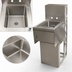 Thumbnail image #4 for BK Resources Slimline Underbar Dump Sink, 1 Compartment, 12-1/2 x 18-1/4 x 33-1/2 Inches, 304 Stainless Steel
