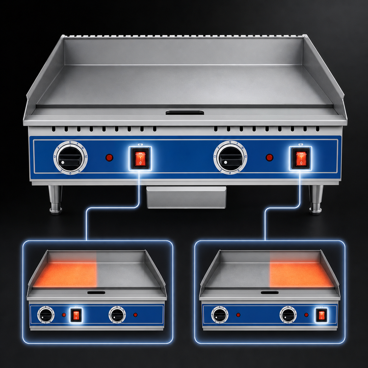 Product image #4 for Globe PG24E 24-Inch Electric Countertop Griddle with Dual Thermostatic Controls