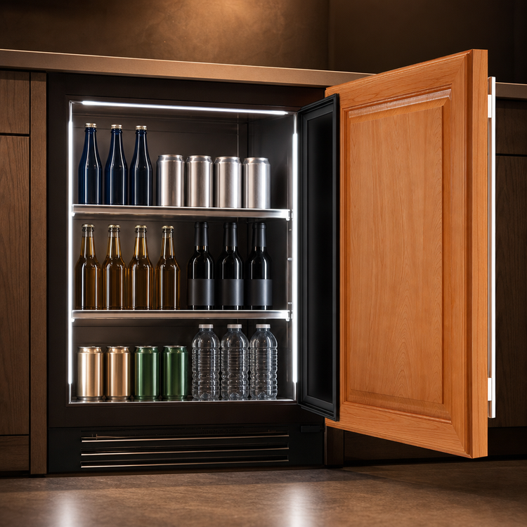 Product image #4 for True Residential 24-Inch Undercounter Beverage Center Refrigerator, One Section, Solid Overlay Panel Ready Door