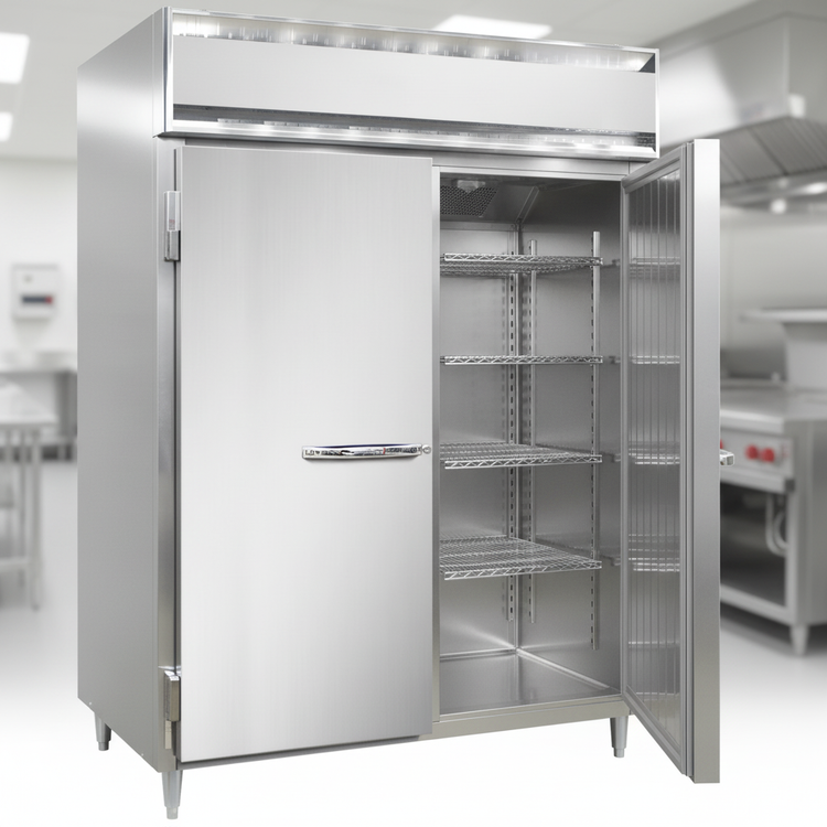 Product image #3 for Continental Refrigerator D2FESNSS Designer Line Wide Two-Section Shallow Depth Reach-In Freezer