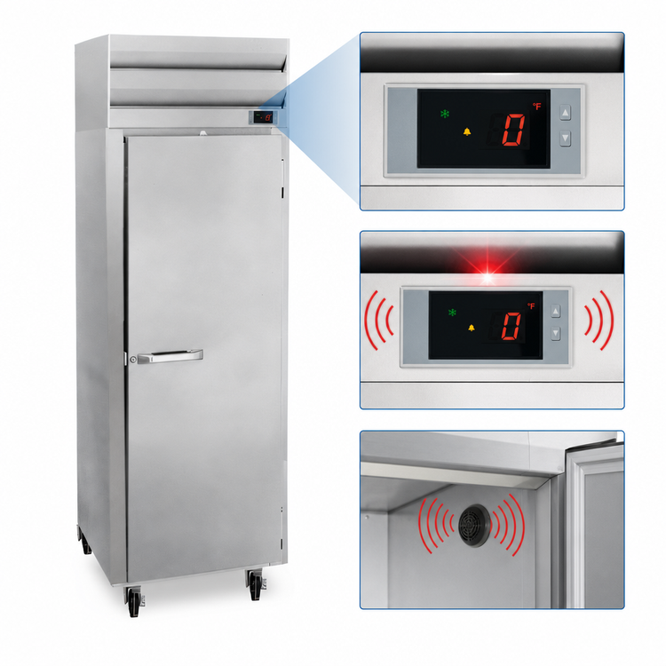 Product image #5 for Howard-McCray SF22-FF 22 Cu. Ft. Single-Section Reach-In Freezer, Self-Contained Top-Mount, Solid Hinged Door, 115V