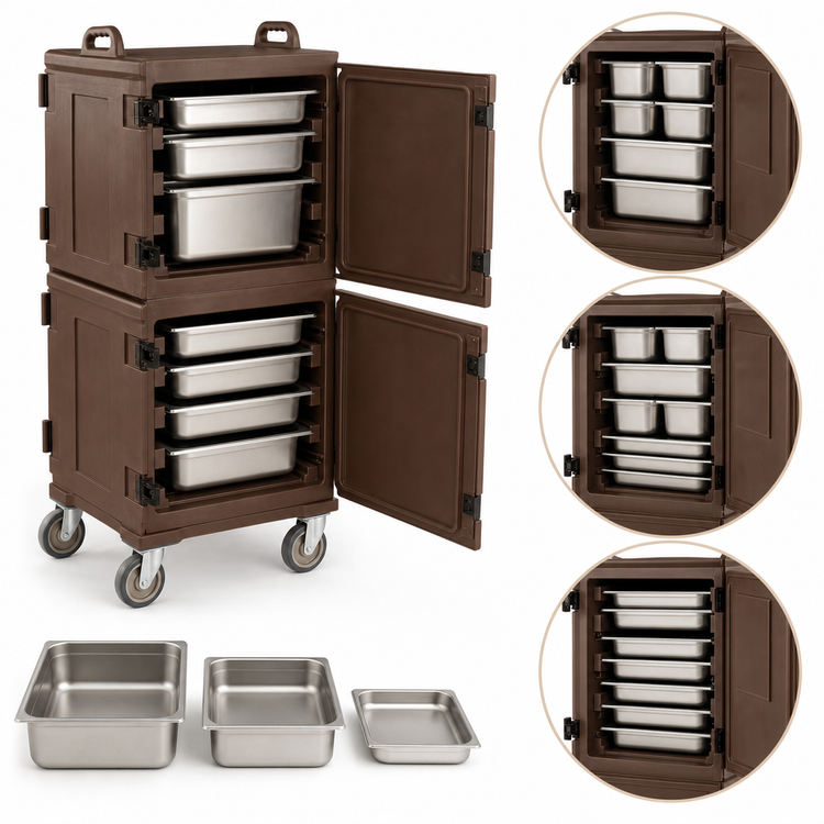 Product image #5 for Cateraide Insulated Double-End Loader Food Pan Carrier