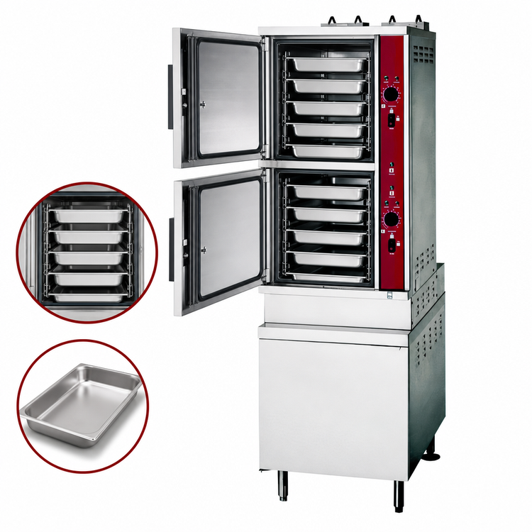 Product image #4 for Crown GSX-10HE Two Compartment Full-Size Gas Convection Steamer